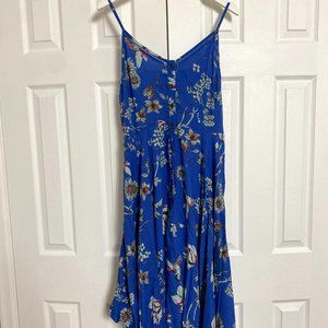 NEW Angie Blue Floral Hummingbird Spaghetti Strap Dress | Summer